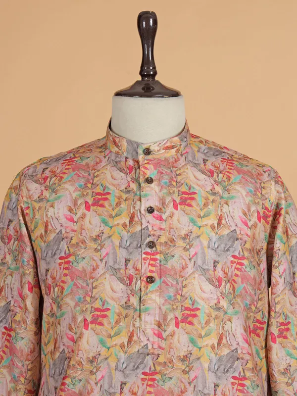 Multi color kurta suit with printed