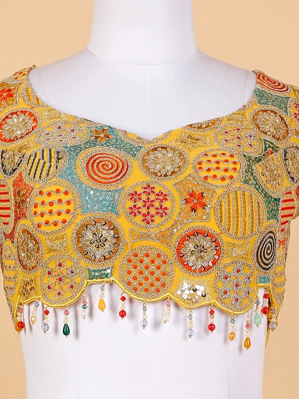 Multi color lehenga choli with dupatta
