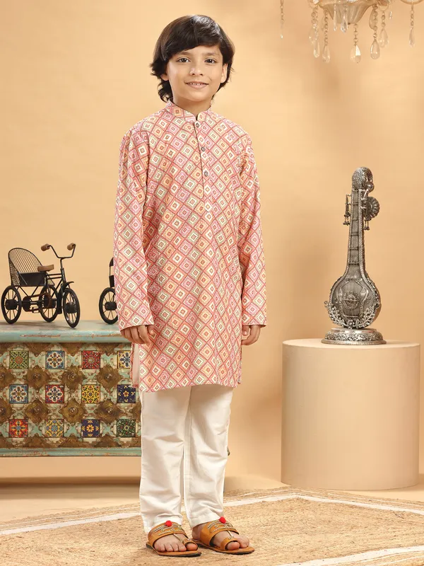 Multi color printed georgette kurta suit