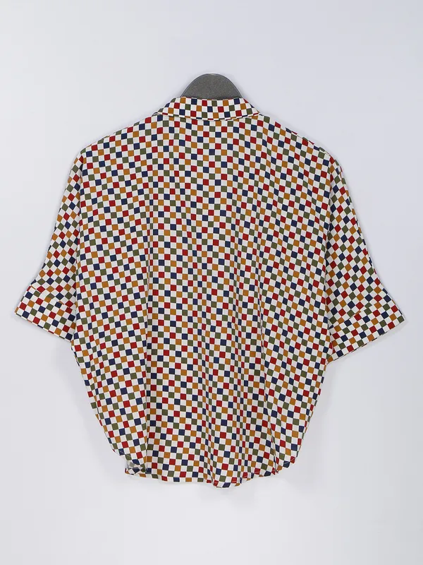 Multi color printed top