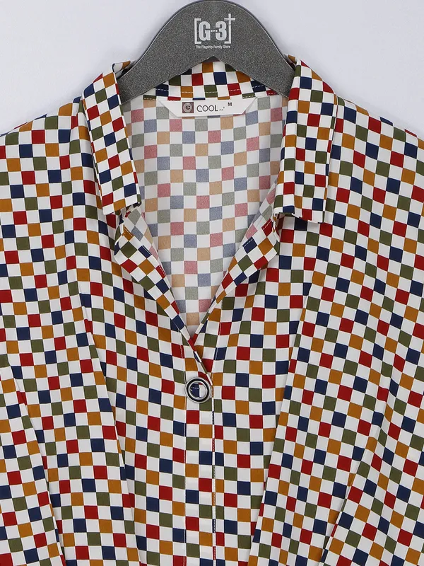 Multi color printed top