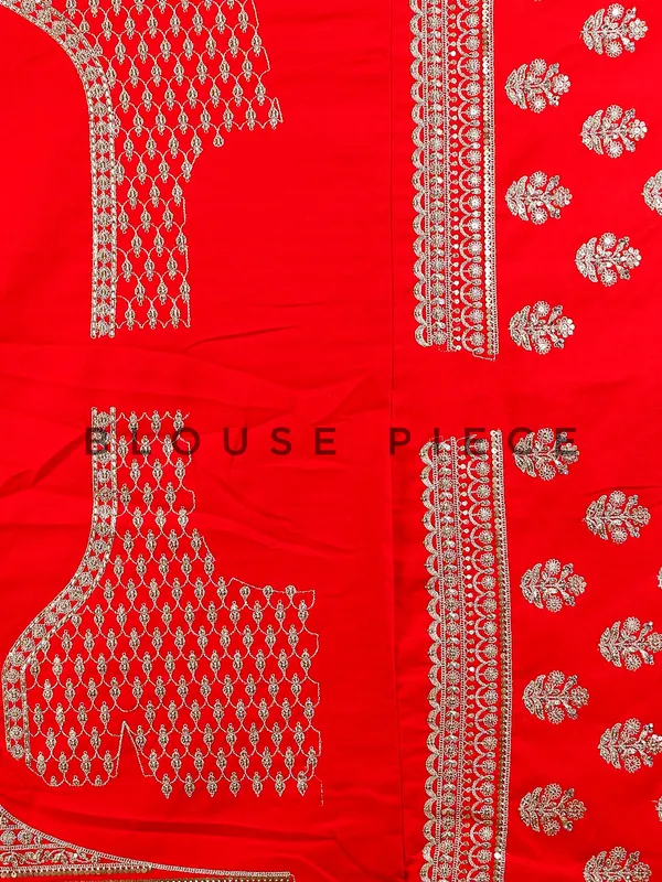 Multi color unstitched lehenga choli in raw silk