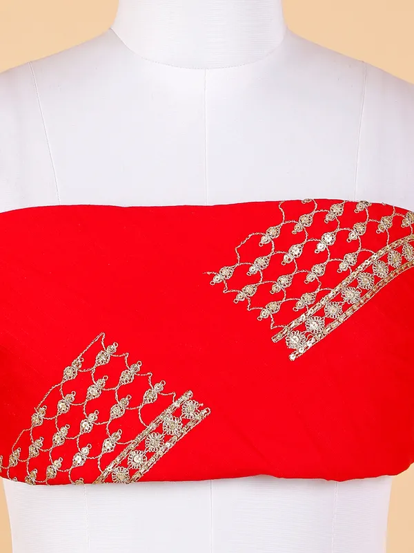 Multi color unstitched lehenga choli in raw silk