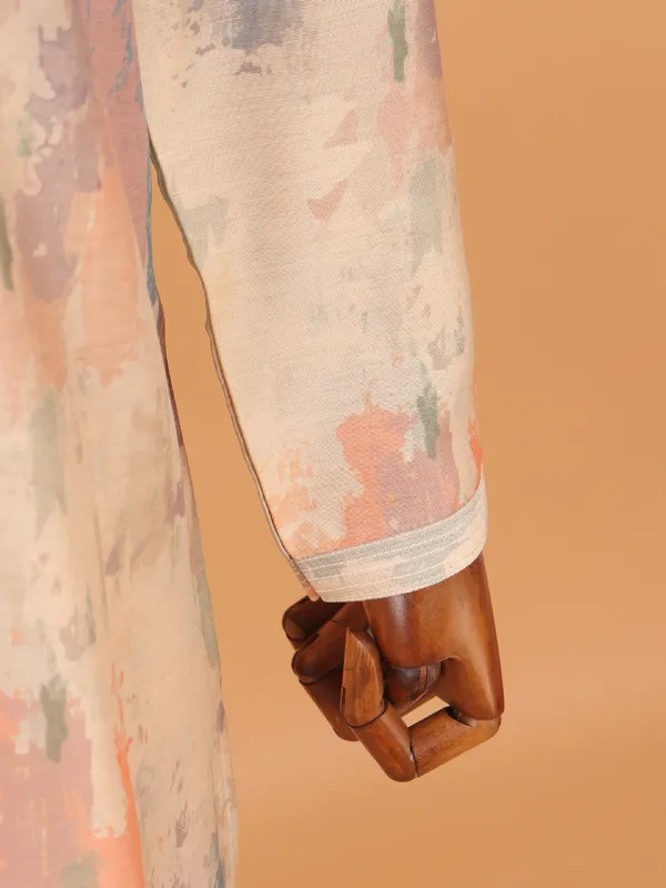 Multicolor festive  kurta set for men