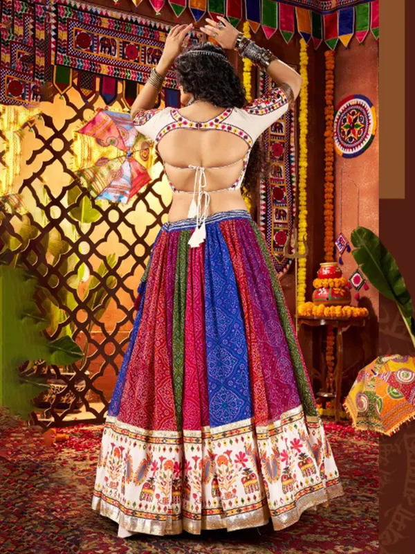 Multicolor georgette lehenga choli for navratri