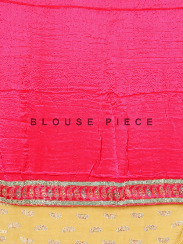Mustard yellow masru silk wedding saree