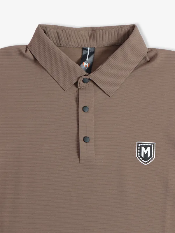 Mymera cotton brown plain t shirt
