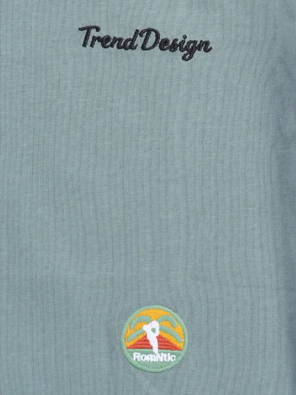 Mymera cotton sea green half sleeves t shirt