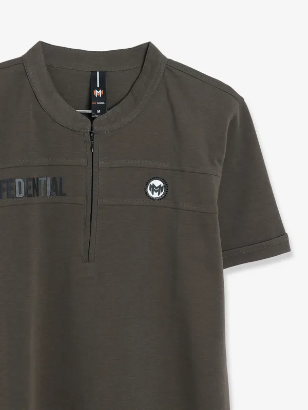 Mymera dark brown cotton t shirt