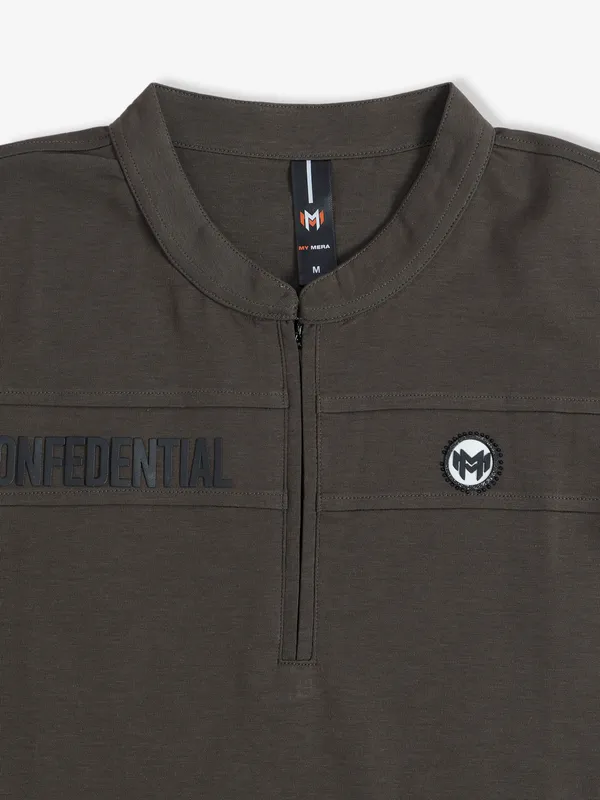Mymera dark brown cotton t shirt