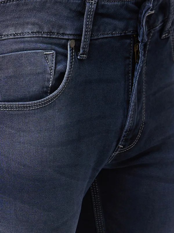 SPYKAR blue washed regular fit jeans
