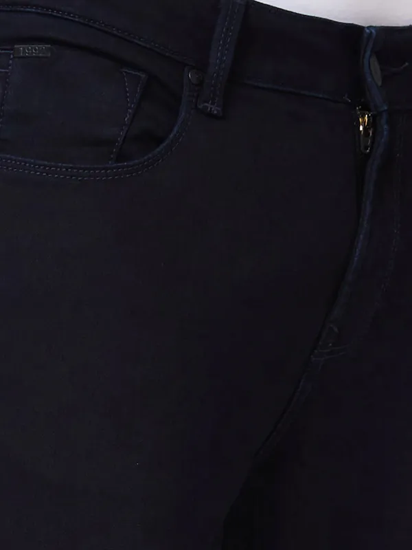 SPYKAR solid navy slim fit jeans