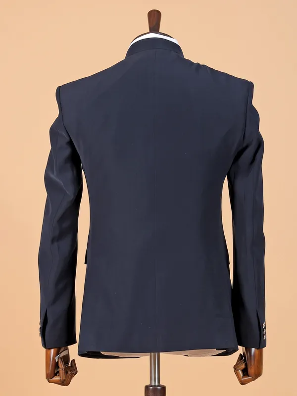 Navy blue reception style jodhpuri suit