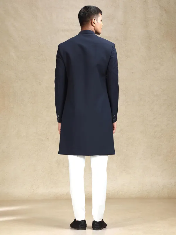 Navy charming indo western for reception