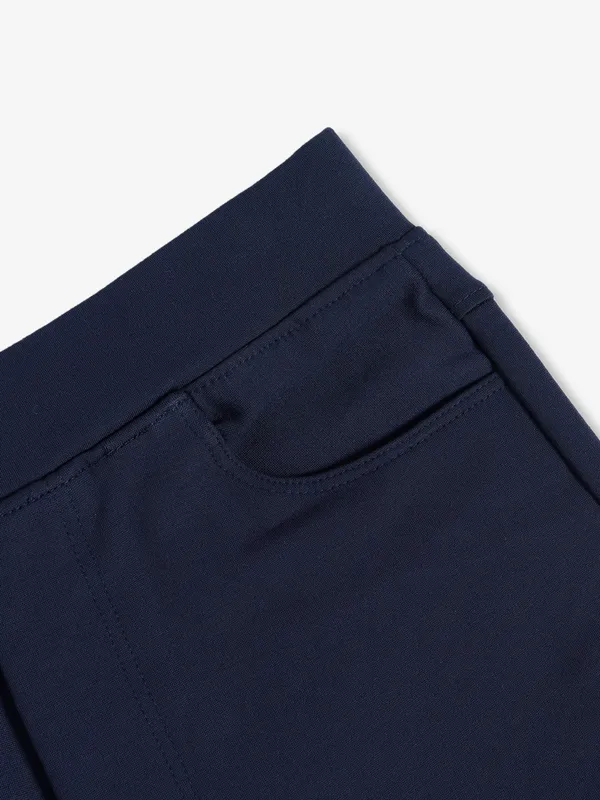 Navy cotton plain jeggings