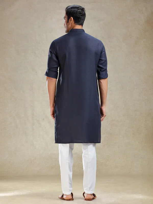 Navy kurta set for family gathering