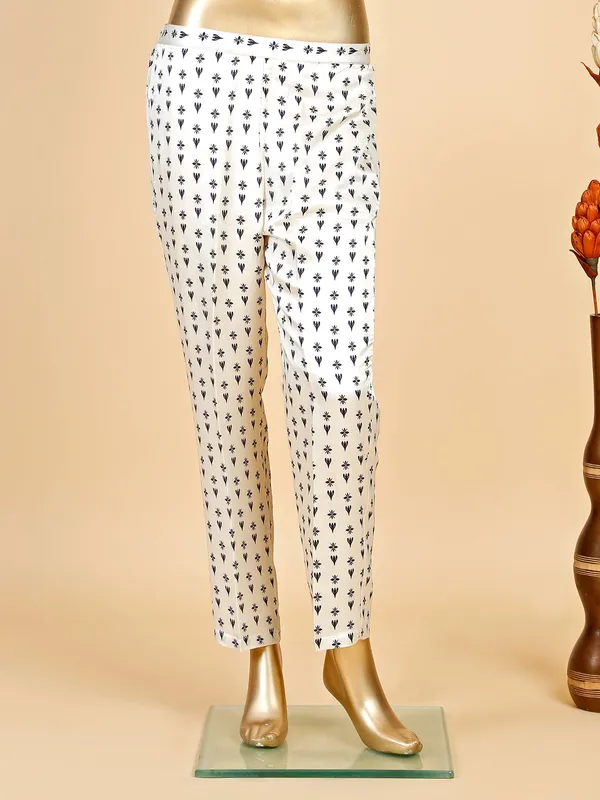 Navy printed kurti with pant