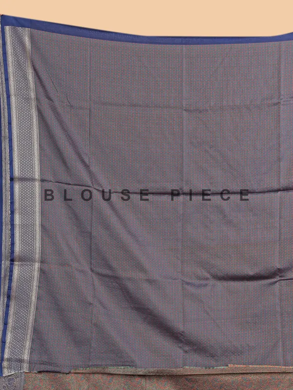 Navy silk saree with attractive motif pattern