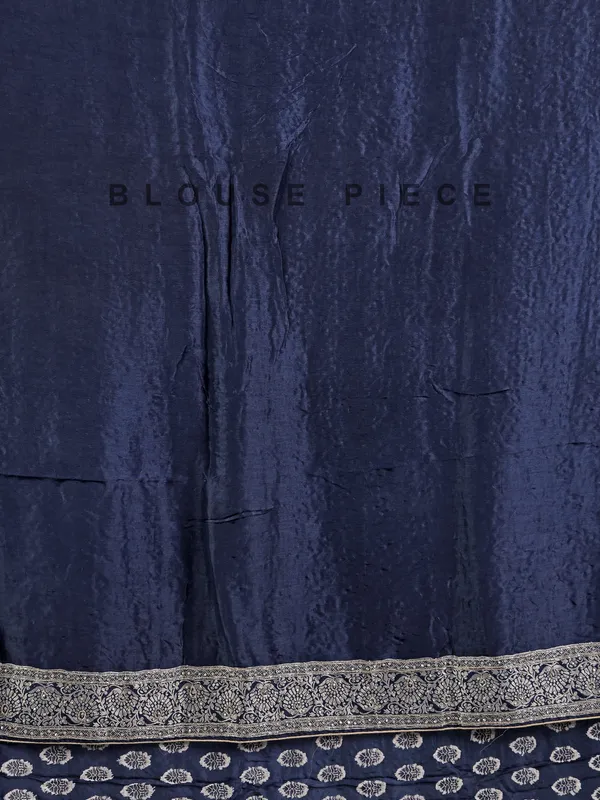 Navy silk saree with heavy work
