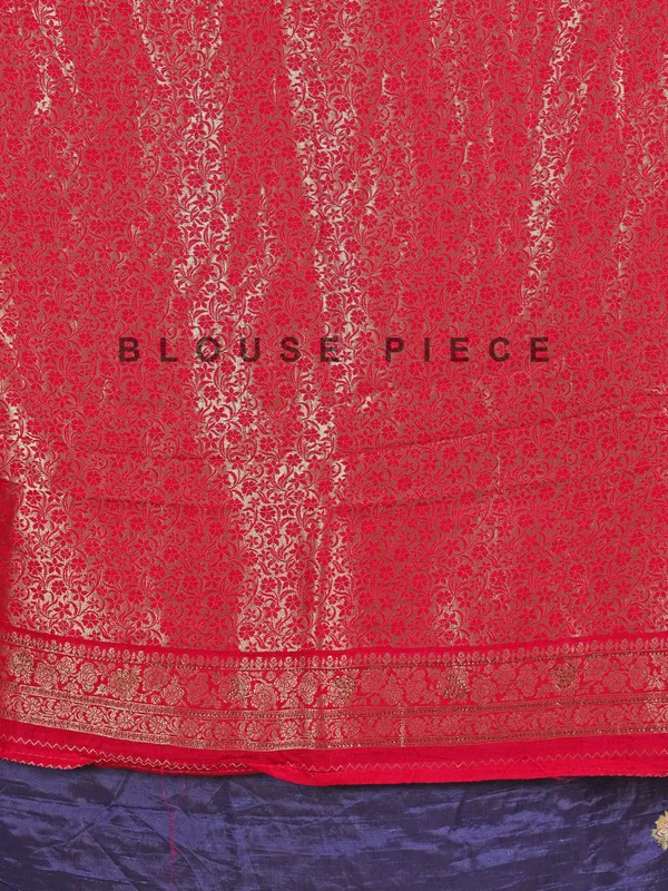 Navy silk zari weaving saree for women