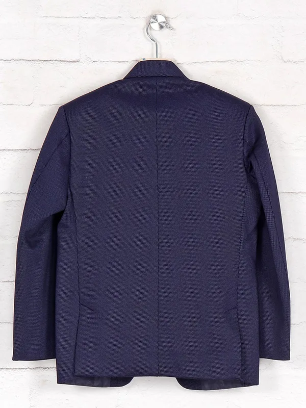 Navy terry rayon jodhpuri boys coat suit