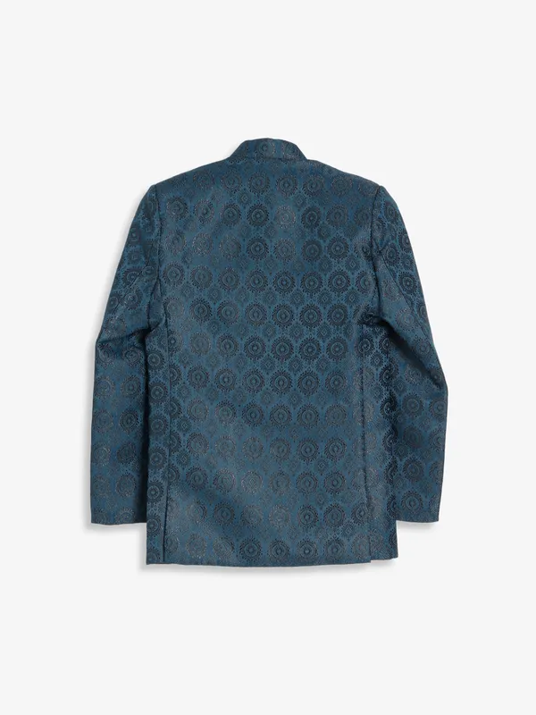 Navy textured jodhpuri suit