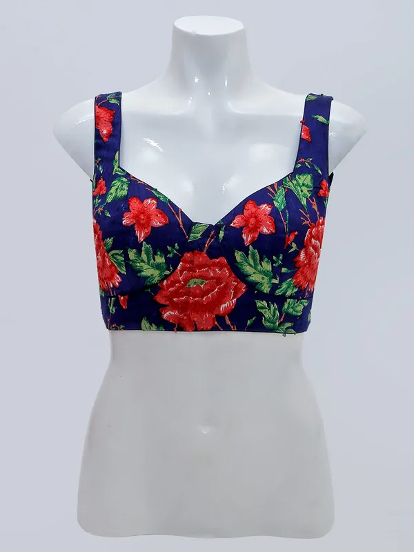 New-arrived royal blue silk blouse for women