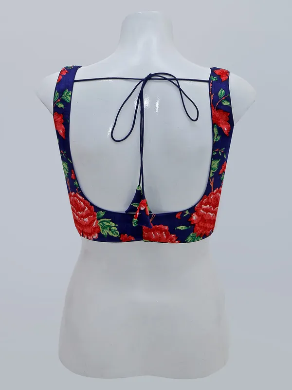 New-arrived royal blue silk blouse for women