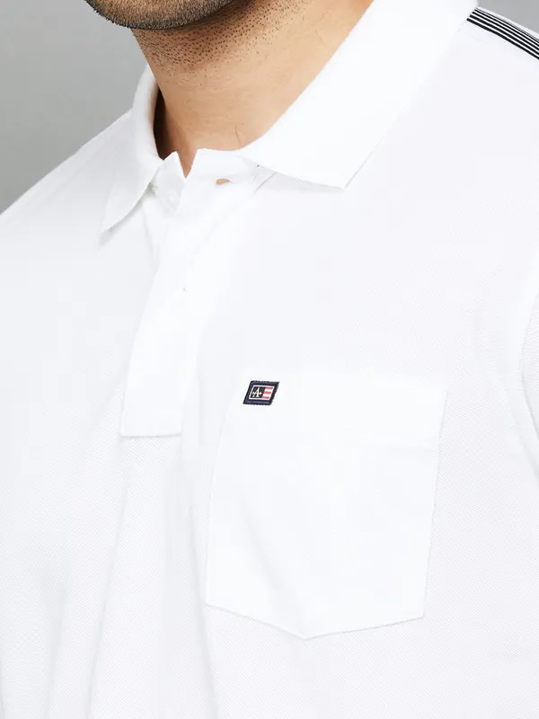 ARROW SPORT plain white cotton t-shirt