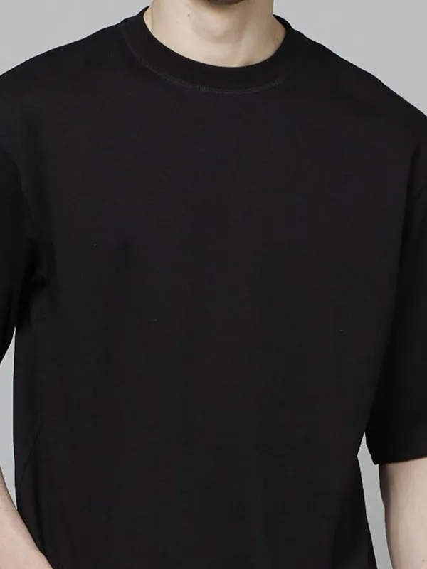 CELIO plain black cotton t-shirt