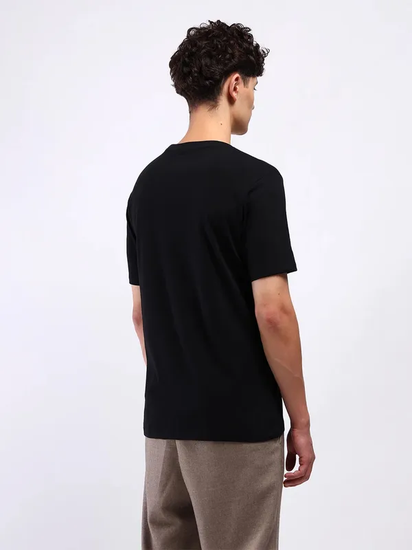 FLYING MACHINE black printed t-shirt in cotton