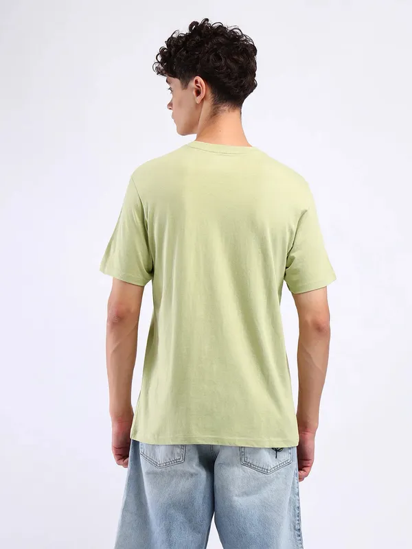 FLYING MACHINE light green cotton t-shirt