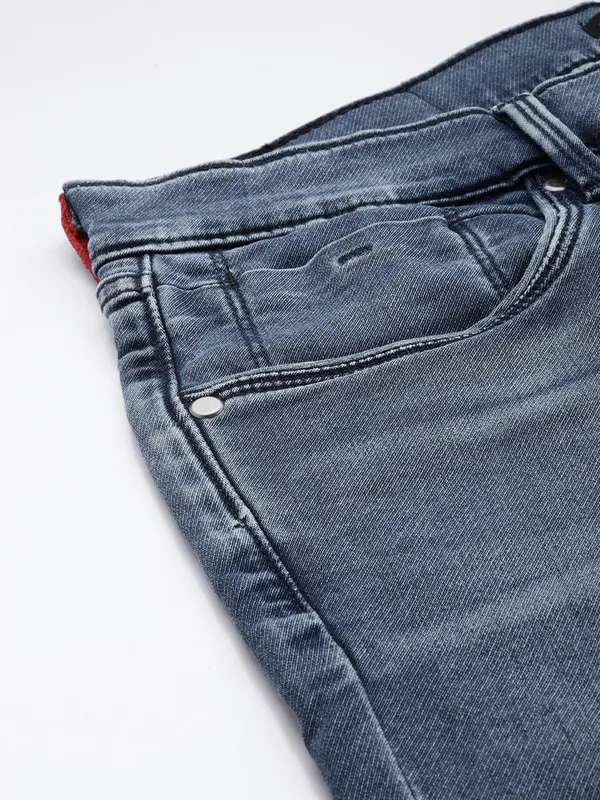 LEVIS dark blue 65504 skinny fit washed jeans