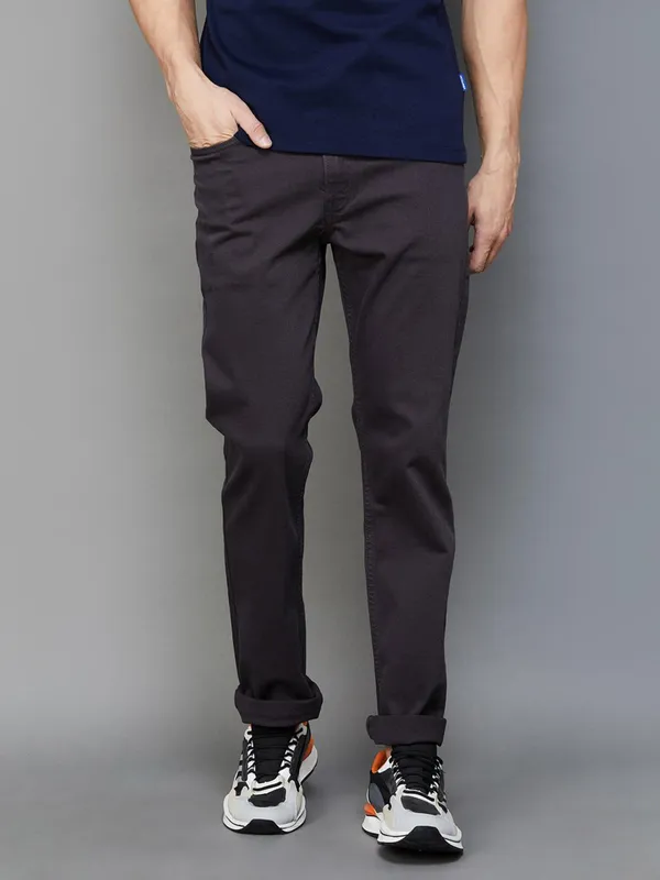 LEVIS solid dark grey 512 slim tapered fit jeans