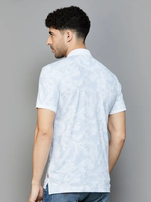 LEVIS white polo printed cotton t-shirt