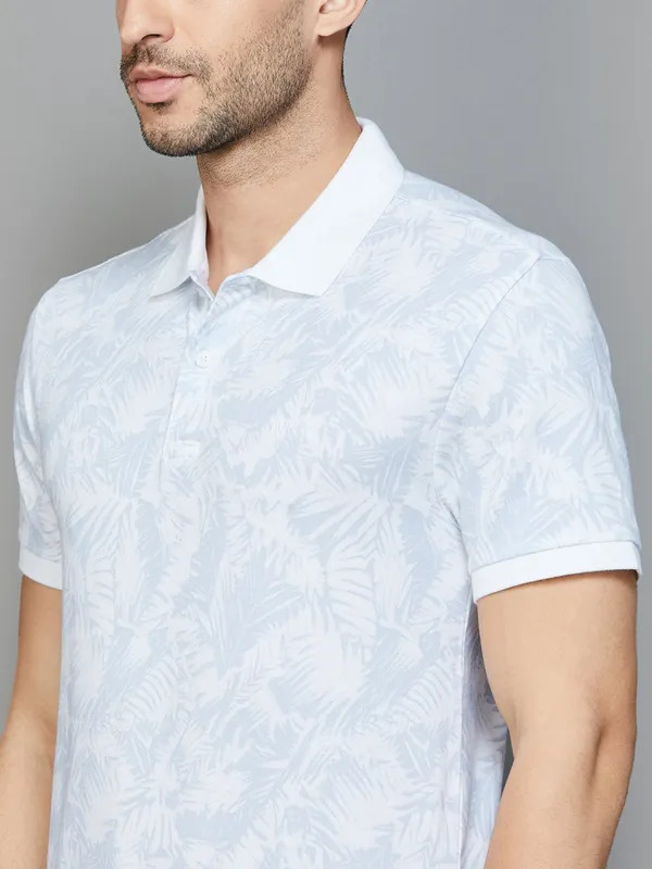 LEVIS white polo printed cotton t-shirt