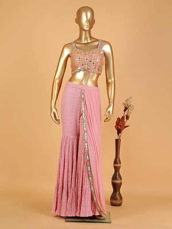 Newest pink designer georgette suit