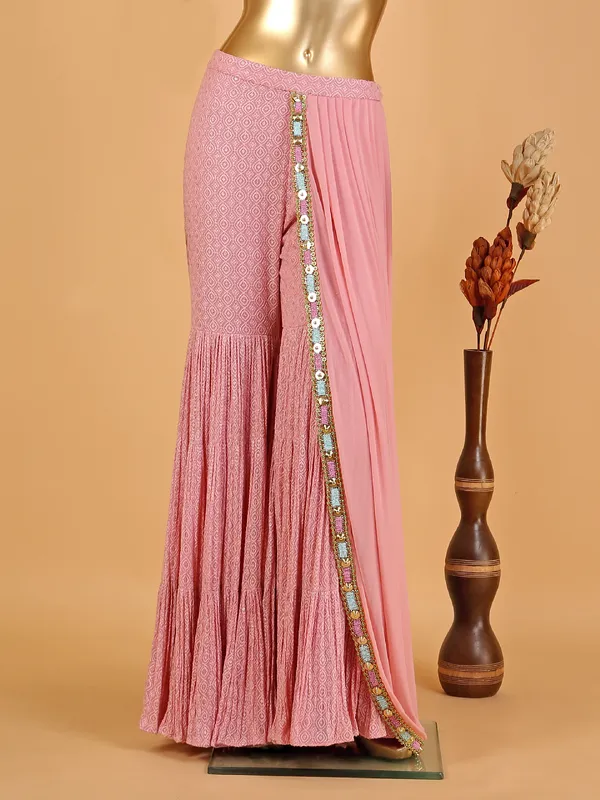 Newest pink designer georgette suit