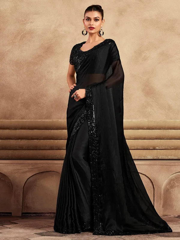Black Saree Buy Exclusive Luxury Black Designer Sarees at Best