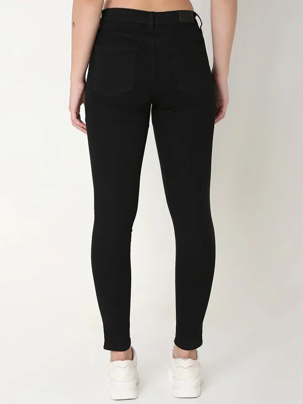 SPYKAR solid skinny fit jeans in black