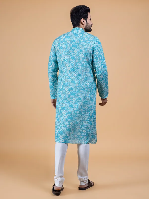 Newest aqua georgette kurta suit