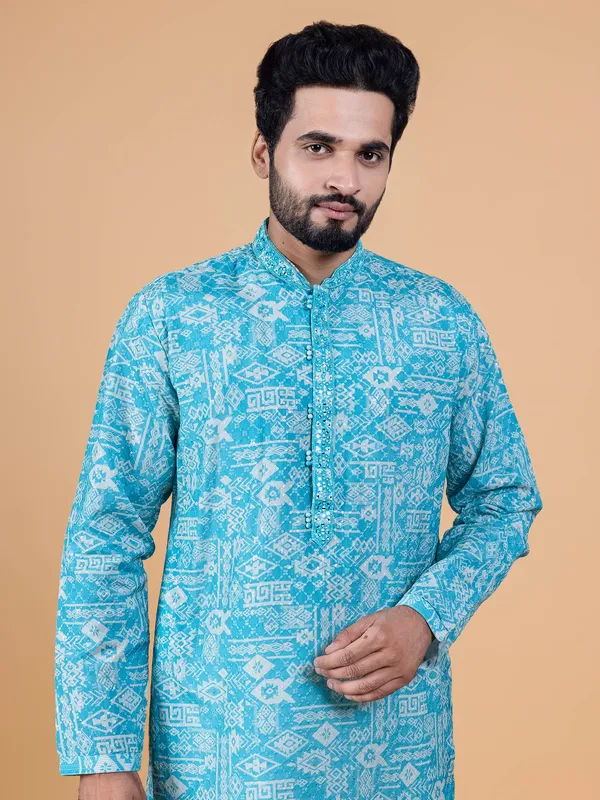 Newest aqua georgette kurta suit
