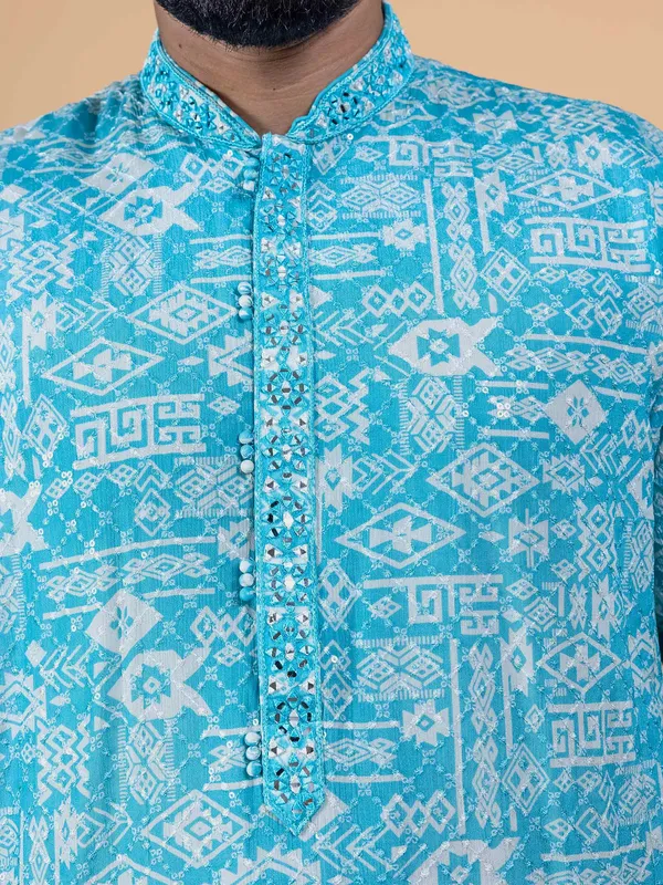 Newest aqua georgette kurta suit