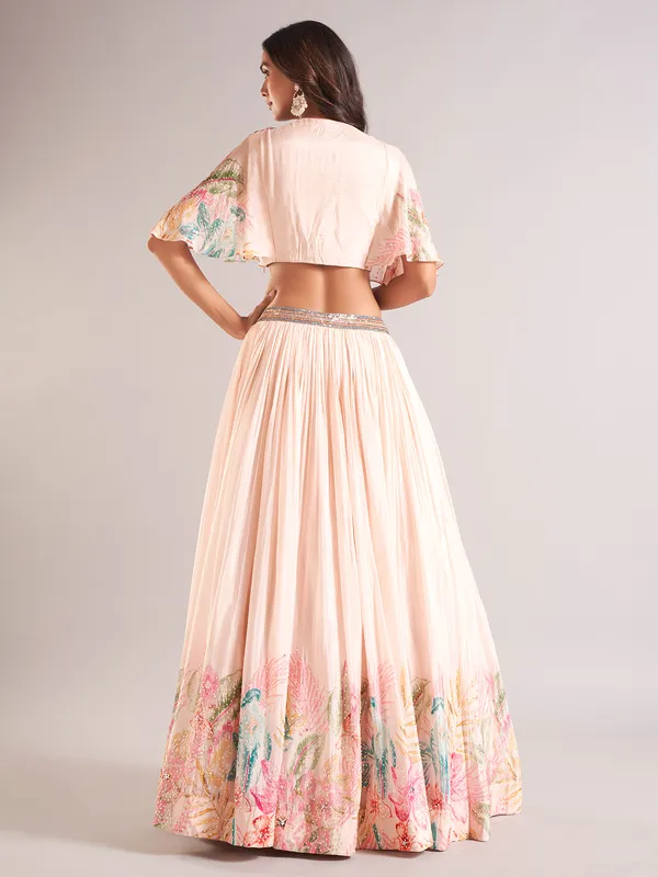 Newest baby pink designer lahenga choli