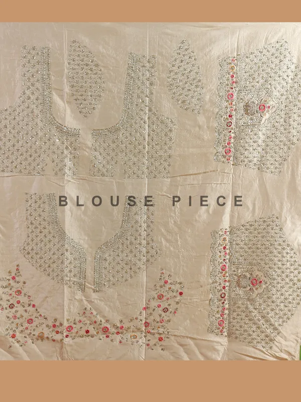 Newest beige silk based unstitched lehenga choli
