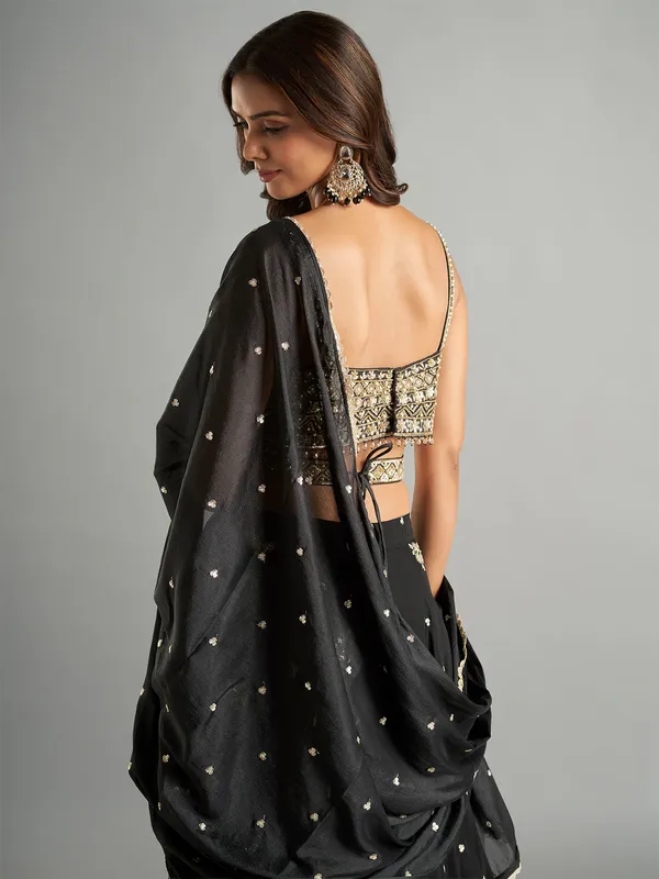 Newest black georgette palazzo salwar suit