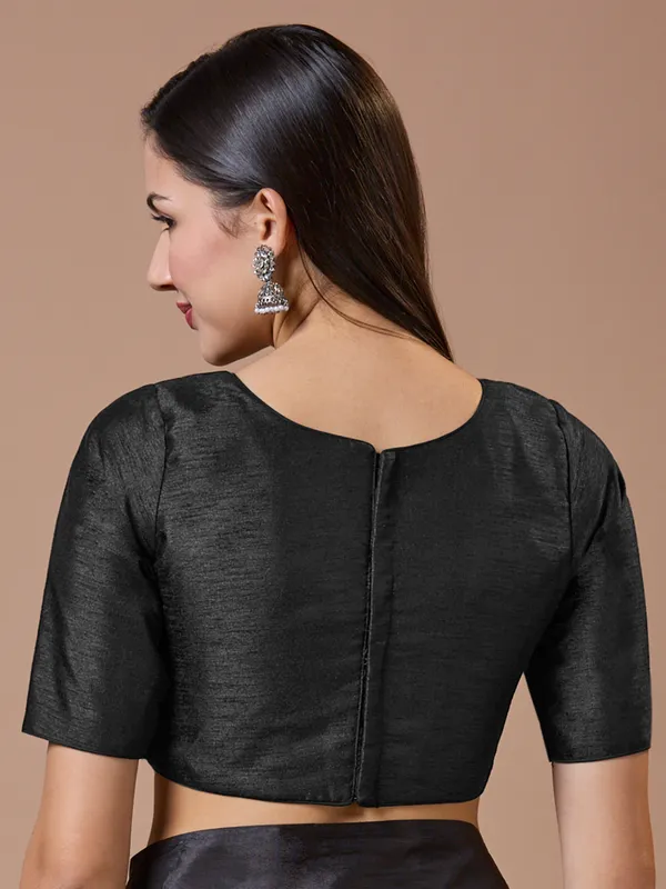 Newest black silk readymade blouse