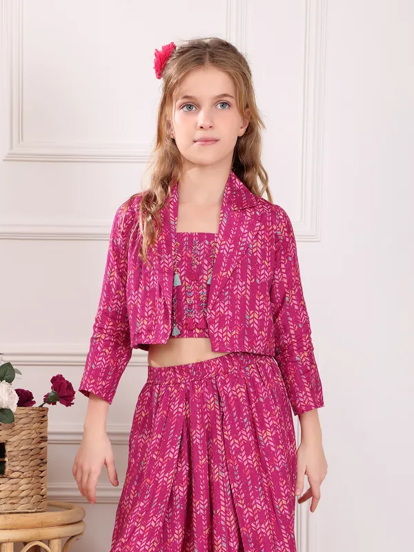 Newest magenta cotton co-ord set