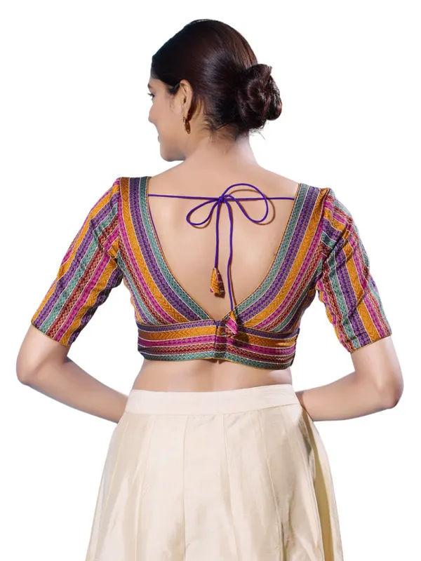 Newest multi color brocade blouse