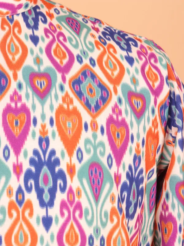 Newest multicolor printed kurta for men